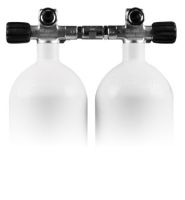 Doppel-Stahlflasche ECCO Style BtS 230 Bar - 300 Bar 5 Liter (Weiss)|230 Bar