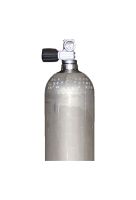 Mono Aluminiumflasche 0,35 L - 80cf (11,1L) mit  Mono Ventil Luxfer|0,35 Liter 300 Bar Schwarz M18 Ø60mm