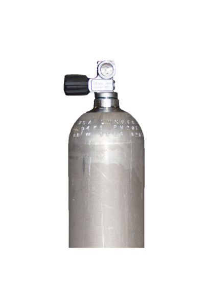 Mono Aluminiumflasche 0,35 L - 80cf (11,1L) mit Mono Ventil