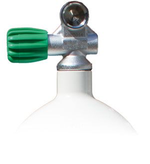 Mono Stahlflasche 2 Liter - 20 Liter(Konvex / Konkav) mit Mono Ventil M26 EU NITROX