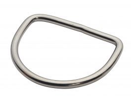 D-Ring, 5 cm, Edelstahl ca 45° gebogen