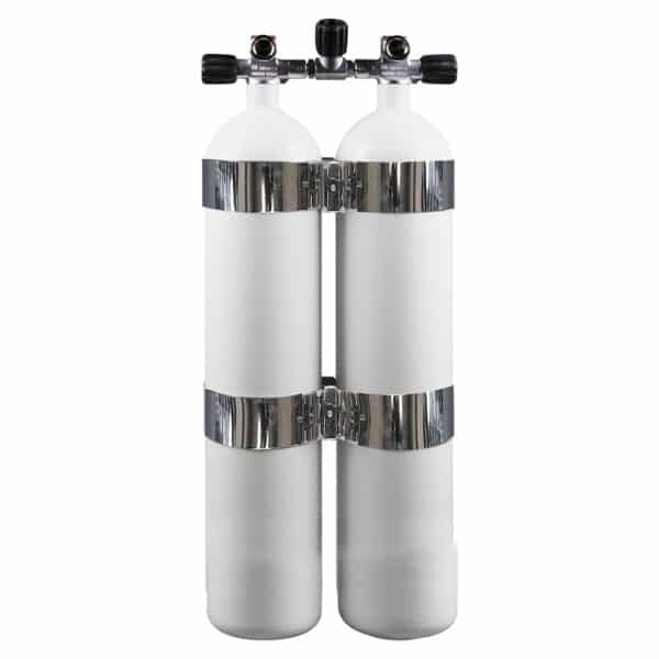 8.5 Liter Steel 230 Bar Manifold with Centre Isolator Valve