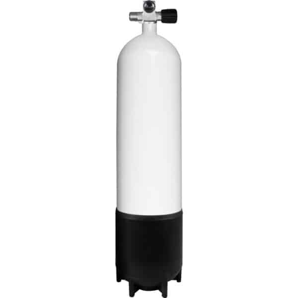 12 Liter long Steel Single 230 Bar with Right expandable valve inclusive Blind Plug