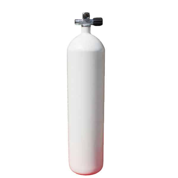 12 Liter long Steel Single 230 Bar with Right expandable valve inclusive Blind Plug