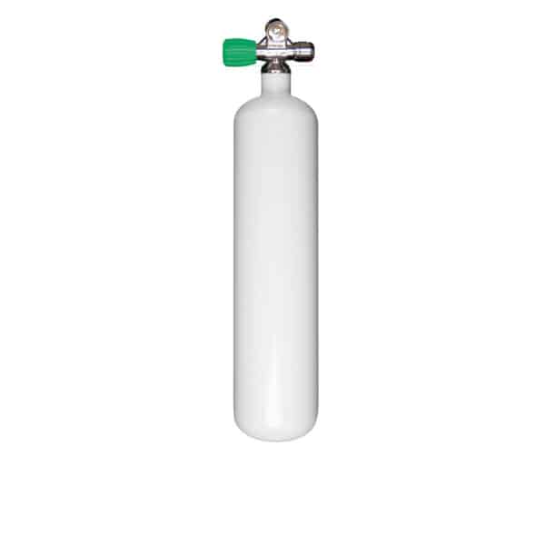 3 Liter Steel Single 230 Bar 114 mm with Left expandable valve inclusive Blind Plug M26/EU-Nitrox