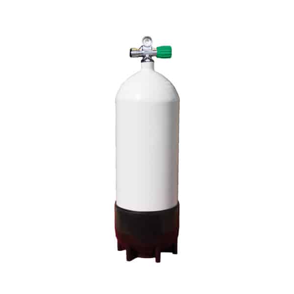 15 Liter Steel Single 230 Bar with Right expandable valve inclusive Blind Plug M26/Eu-Nitrox