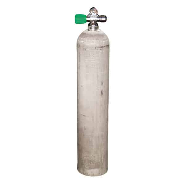 5.7 Liter 40cf Aluminum Single 207 Bar with Left expandable valve inclusive Blind Plug M26/EU-Nitrox