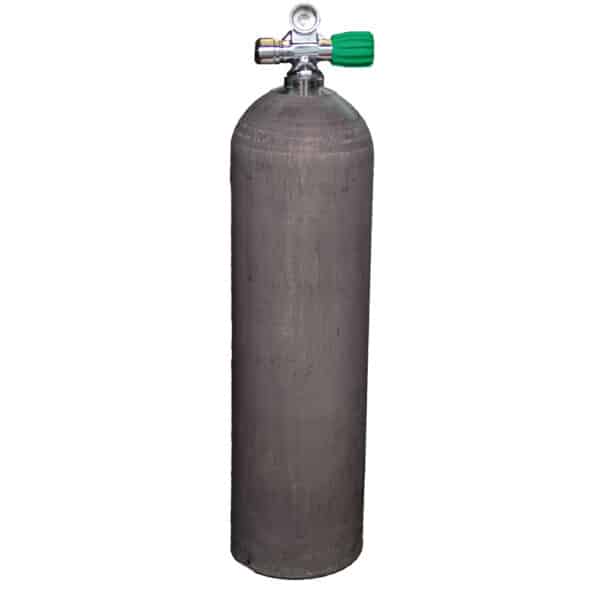 11.1 Liter 80cf Aluminum Single 207 Bar with Right expandable valve inclusive Blind Plug M26/Eu-Nitrox