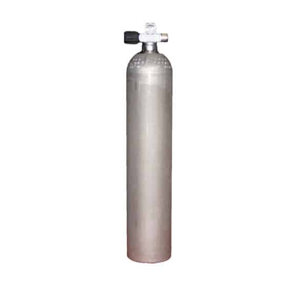 5.7 Liter 40cf Aluminum Single 207 Bar with Left expandable valve inclusive Blind Plug
