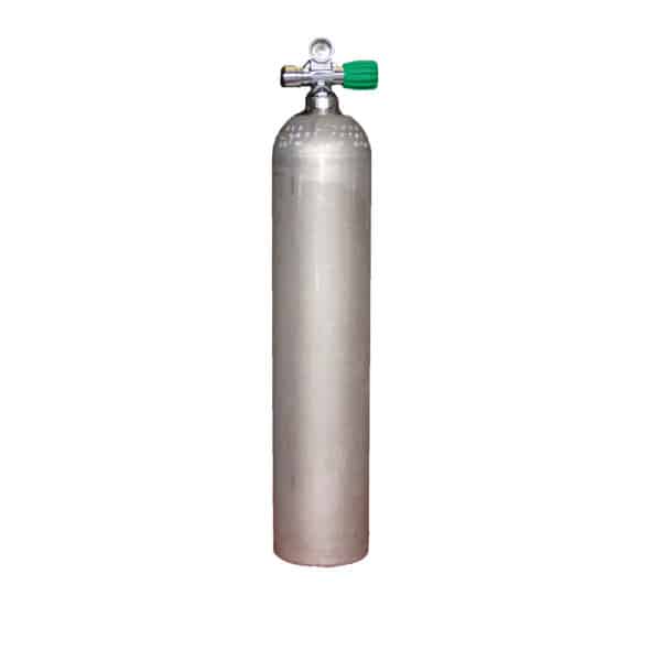 5.7 Liter 40cf Aluminum Single 207 Bar with Right expandable valve inclusive Blind Plug M26/Eu-Nitrox