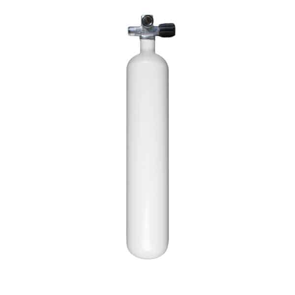 3 Liter Steel Single 230 Bar with Right expandable valve inclusive Blind Plug