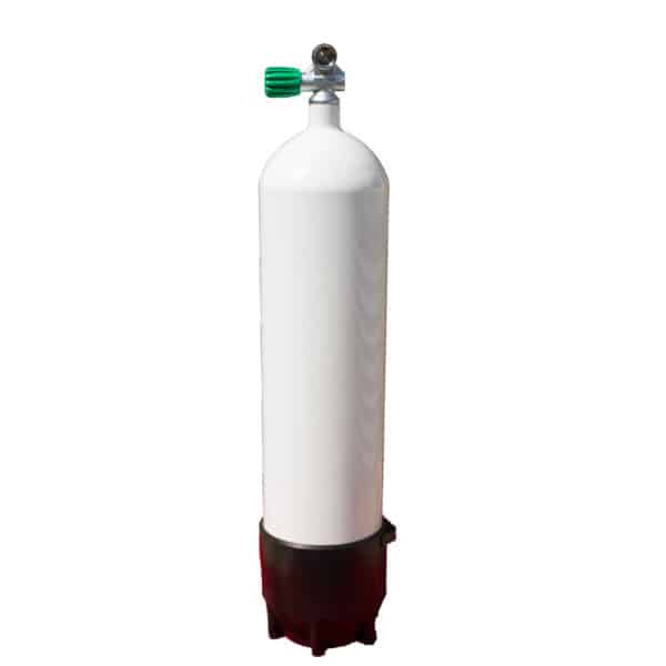 12 Liter long Steel Single 230 Bar with Mono M26/EU-Nitrox Valve