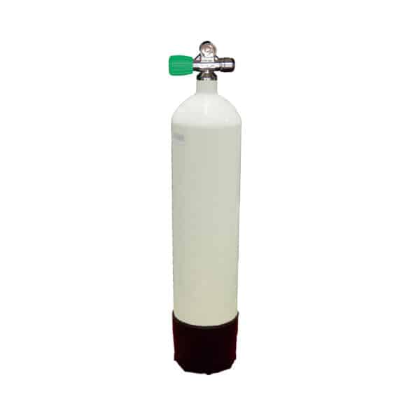 7 Liter Steel Single 230 Bar with Left expandable valve inclusive Blind Plug M26/EU-Nitrox