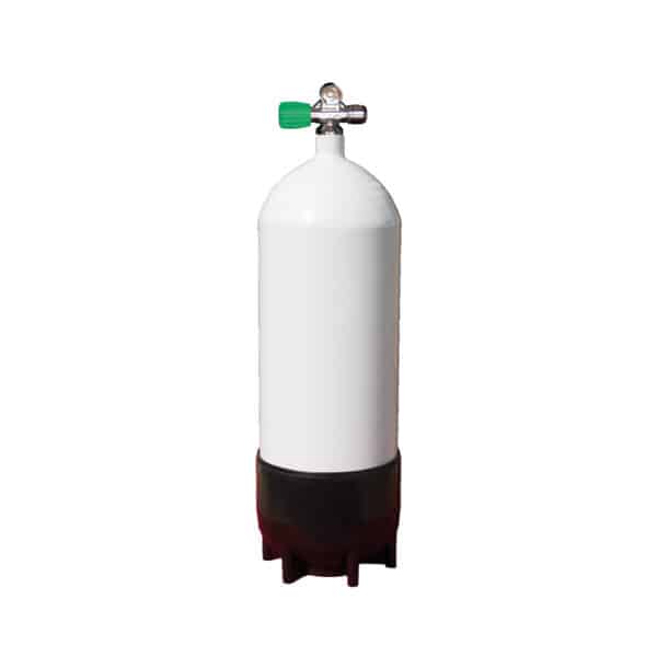 15 Liter Steel Single 230 Bar with Left expandable valve inclusive Blind Plug M26/EU-Nitrox