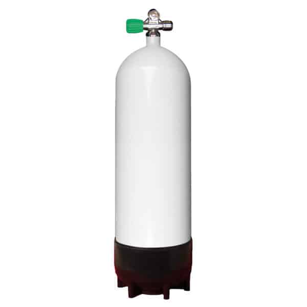 18 Liter Steel Single 230 Bar with Left expandable valve inclusive Blind Plug M26/EU-Nitrox