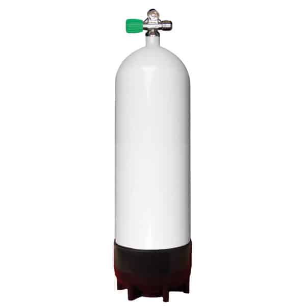 20 Liter Steel Single 230 Bar with Left expandable valve inclusive Blind Plug M26/EU-Nitrox
