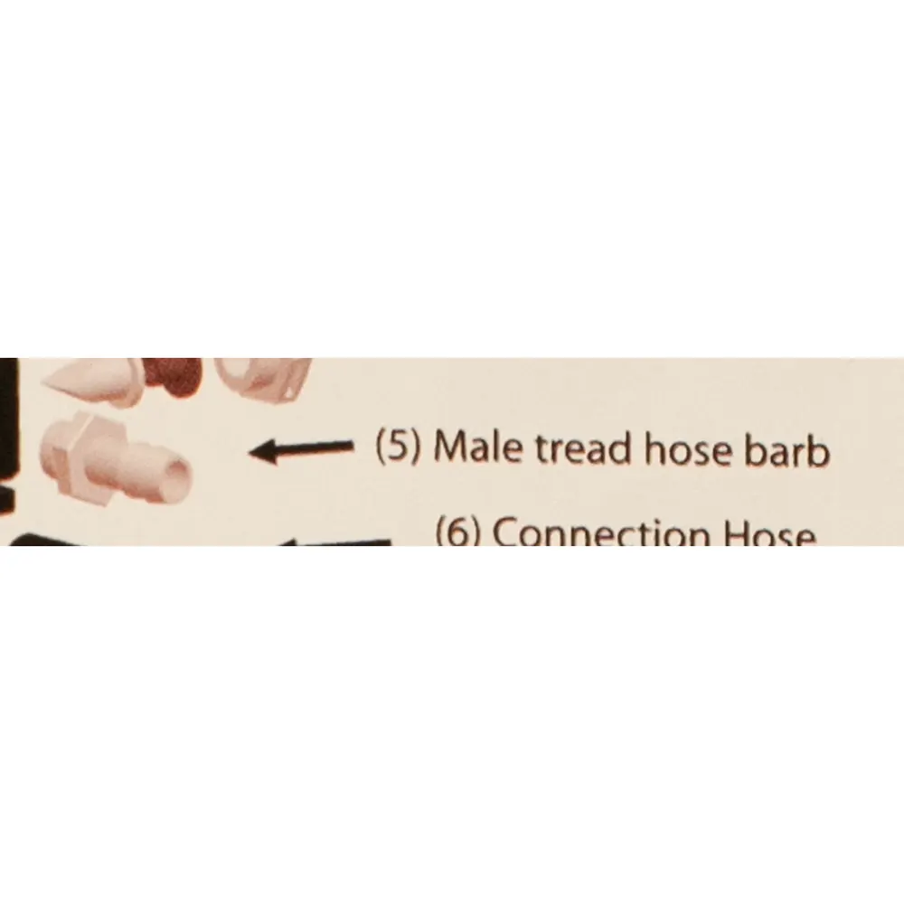 Male thread pipe fitting barb hose tail connector with O-ring